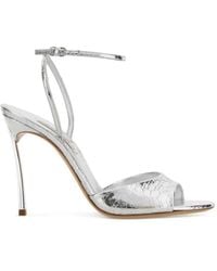 Casadei - 110Mm Leather Heeled Sandals - Lyst