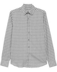 Canali - Check-Pattern Button-Down Shirt - Lyst