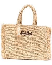 MC2 Saint Barth - Colette Raffia Fringes Tote Bag - Lyst
