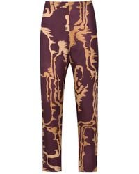 Lenny Niemeyer - Abstract-Print Silk Trousers - Lyst