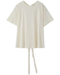 RECTO. - Open-Back Scarf-Detail T-Shirt - Lyst