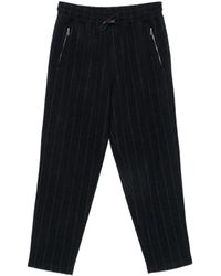 Eleventy - Pinstripe-Pattern Drawstring Trousers - Lyst