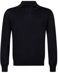 Gran Sasso - Polo-Collar Long-Sleeve Sweater - Lyst