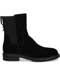 BOSS - Stiefel aus Wildleder mit Logo-Schild - Lyst