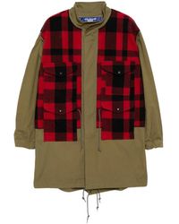 Junya Watanabe - Checked Fishtail Parka - Lyst