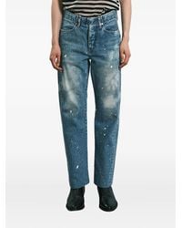 Tanaka - Paint-Splatter Five-Pocket Jeans - Lyst