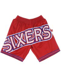 Mitchell & Ness - Logo-Print Shorts - Lyst