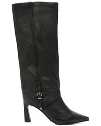 Bruno Premi - Buckle-Detail Pointed-Toe Knee-High Boots - Lyst