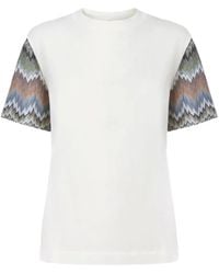 Missoni - Zigzag-Sleeve Crew-Neck T-Shirt - Lyst