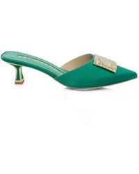 Kat Maconie - Rosemin Logo-Plaque Mules - Lyst