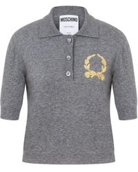 Moschino - Embroidered Polo Shirt - Lyst
