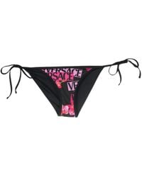 Versace - Floral-print Bikini Bottoms - Lyst