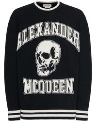 Alexander McQueen - Varsity -Pullover mit Schädelmotiv - Lyst