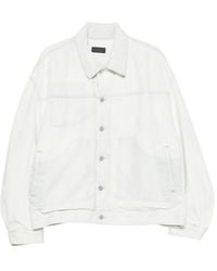 Haikure - Panelled Button-Up Denim Jacket - Lyst