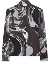 PUCCI - Chemise En Satin À Fleurs - Lyst