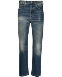 Saint Laurent - Mid-Rise Straight-Leg Jeans - Lyst
