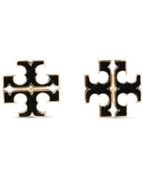 Tory Burch - Small Icon Enamel Stud Earrings - Lyst