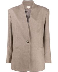 Loulou Studio Folaca No-lapels Blazer - Brown