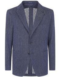 Tagliatore - Textured-Finish Single-Breasted Blazer - Lyst