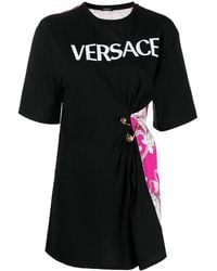 Versace - Safety Pin Baroque-Print T-Shirt - Lyst