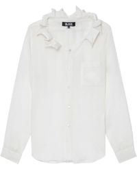 COMME DES GARÇON BLACK - Transparent-design Long-sleeve Shirt - Lyst