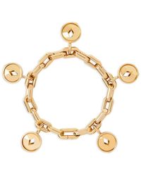 Burberry - Hollow-medallion Gold-plated Bracelet - Lyst