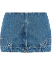 Vetements - Upside-Down Denim Mini Skirt - Lyst