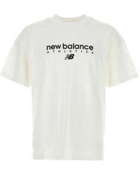 New Balance - T-Shirt Trackside En Coton - Lyst