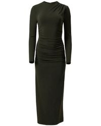 Carolina Herrera - Ruched Column Maxi Dress - Lyst