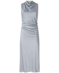 Pinko - Midi Sheath Dress With Draped Neck - Lyst