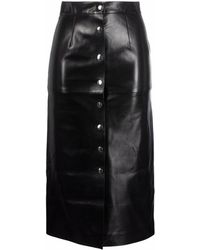 Isabel Marant 'blehor' Leather Skirt in Beige (Natural) | Lyst
