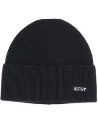 Autry - Gerippte Beanie Mit Logo-Patch - Lyst