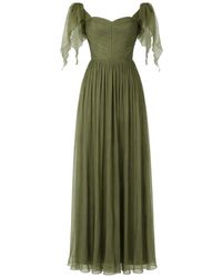 ROSERRY - Elizabeth Off-Shoulder Pleated Maxi Dress - Lyst