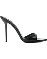 Paris Texas - Lidia Crocodile-Effect Leather Sandals - Lyst