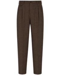 PT Torino - Pleated Twill Trousers - Lyst