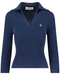 Vivienne Westwood - Orb-Embellished Ribbed Sweater - Lyst