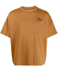 Rhude - Reverse T-Shirt mit Logo-Stickerei - Lyst