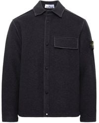 Stone Island - Surchemise 1200034 Micro En Tweed - Lyst