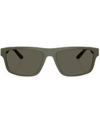 Emporio Armani - Matte-Finish Rectangle-Frame Sunglasses - Lyst