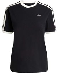 adidas - ラッフル スリーストライプ Tシャツ - Lyst