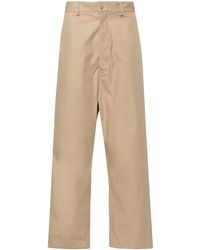 MM6 by Maison Margiela - Mid-Rise Straight Leg Trousers - Lyst