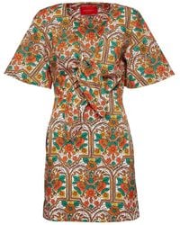 La DoubleJ - Peek-a-boo Floral-print Short Dress - Lyst