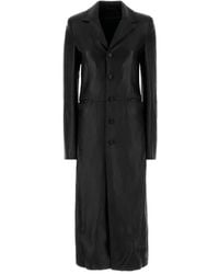 Balenciaga - Leather Coat - Lyst