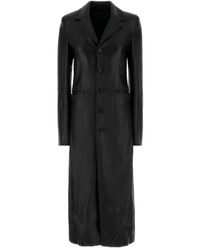 Balenciaga - Leather Coat - Lyst
