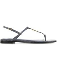 Fendi - Ffold Leather Logo Sandals - Lyst