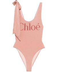 Chloé - Bañador con logo estampado - Lyst