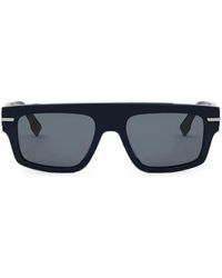 Fendi - Sonnenbrille Mit Eckigem Gestell - Lyst