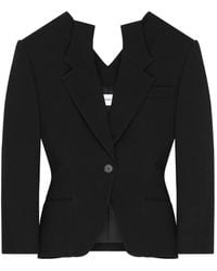 Givenchy - Cut-Out Notched-Lapels Blazer - Lyst