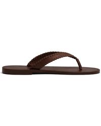 Cinq À Sept - Jessica Leather Flat Sandals - Lyst