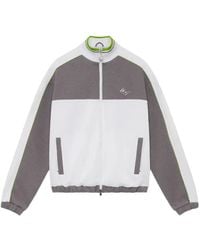CASABLANCA - Tennis Jacquard Panelled Zip Sweatshirt - Lyst